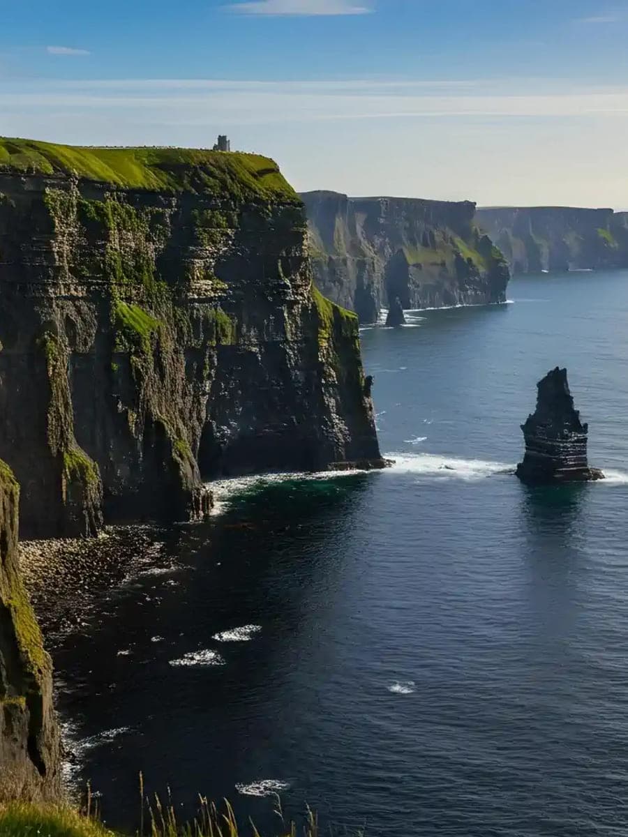 The Cliffs of Moher rising from the Atlantic on the County Clare coast