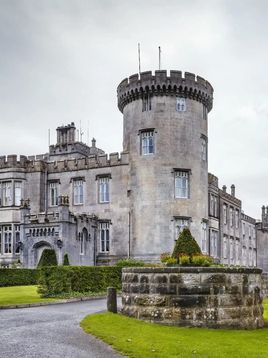 The front of Dromoland Castle at Newmarket-on-Fergus, County Clare